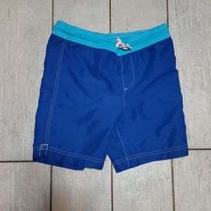 Land's End Boy's L 7 Blue Swim Trunks